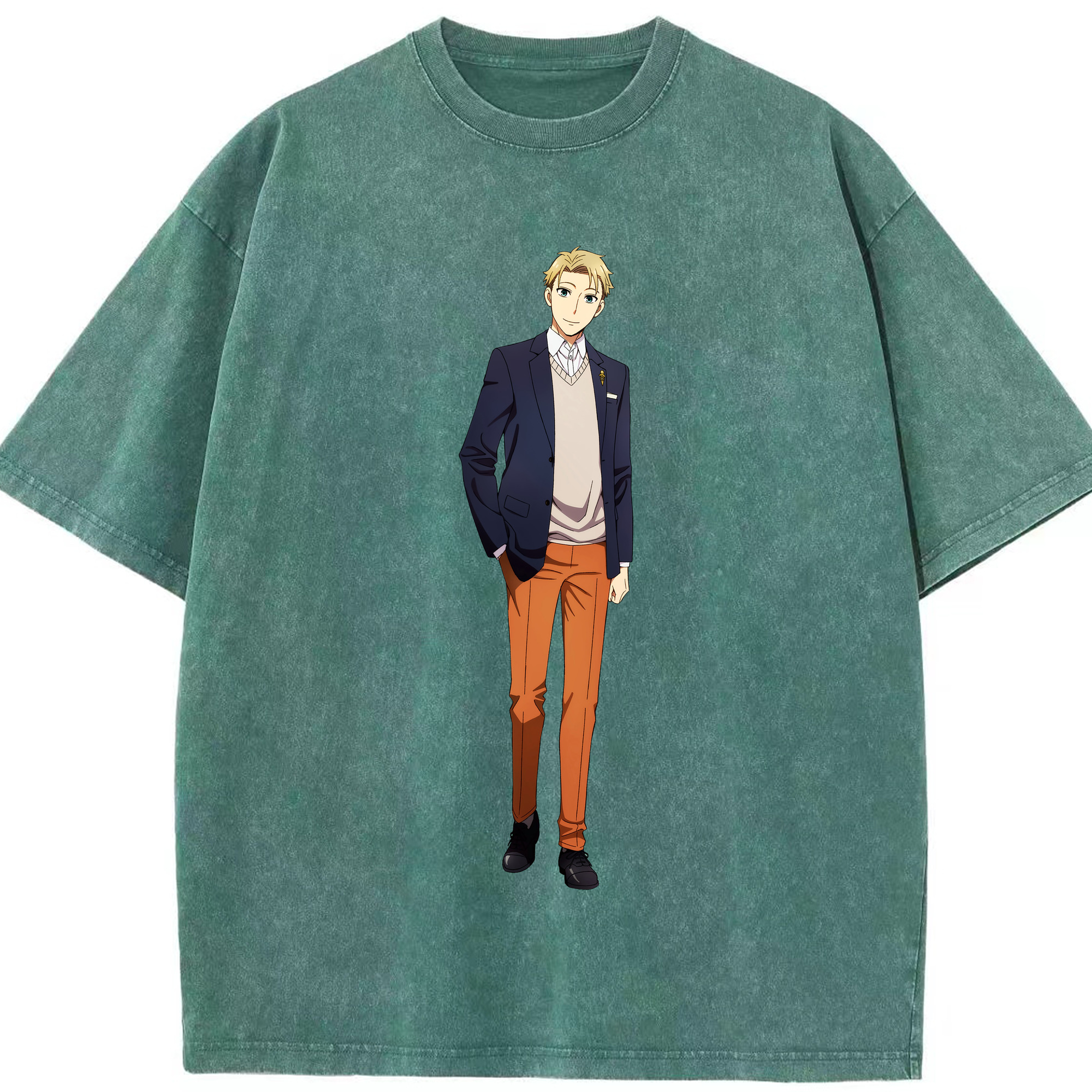 （画像用） SPY×FAMILY间谍家家酒 綿100% ヴィンテージ風 半袖Tシャツ（フロントプリント）